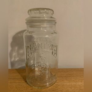 PLANTERS MR PEANUT VINTAGE 1981 COLLECTIBLE 75TH ANNIVERSARY GLASS JAR